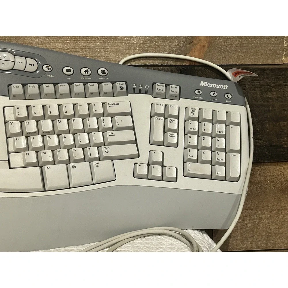 Microsoft Natural Keyboard Ergonomic Comfort Multimedia 1.0A RT9470 Wired PS/2